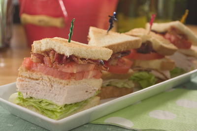 Piled High Club Sandwiches