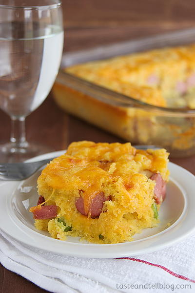 Easy Baked Corn Dog Casserole Easy Baked Corn Dog Casserole