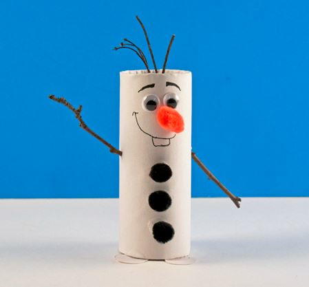 Toilet Paper Roll Olaf the Snowman | AllFreeKidsCrafts.com
