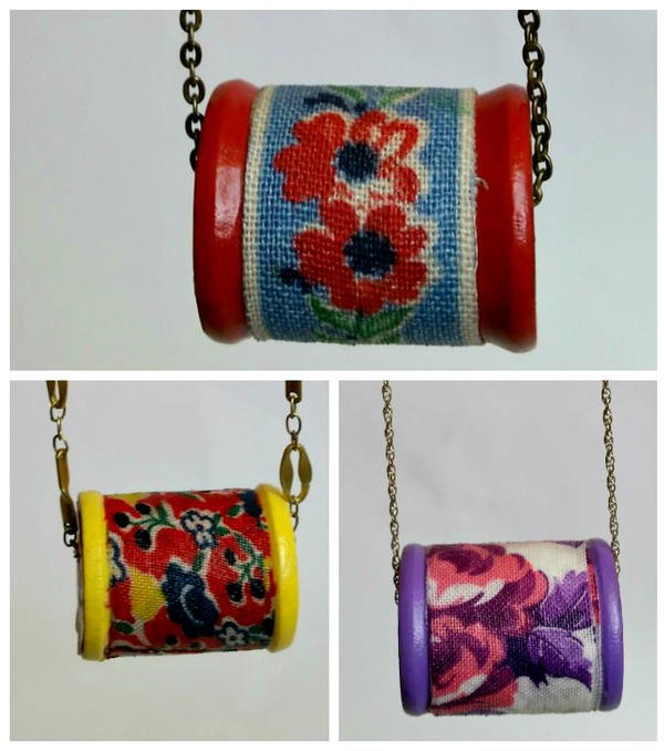 Fabric Wrapped Spools Fabric Wrapped Spools