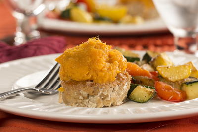 Sweet Potato-Crowned Turkey Muffins