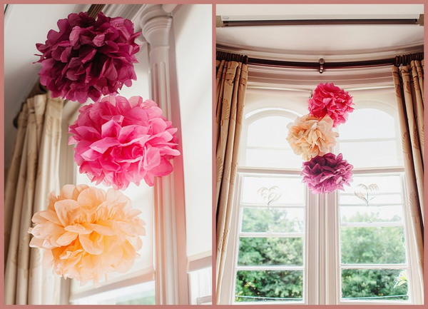 DIY Tissue Paper Pom Pom Decoration DIY Tissue Paper Pom Pom Decoration