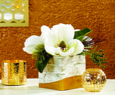 Gold Dipped Winter Flower Box