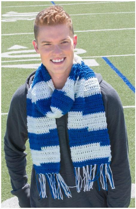 Team Spirit Game Day Scarf Pattern