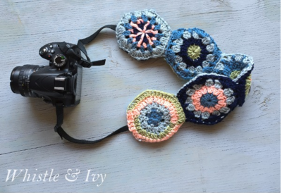 Colorful Crochet Camera Strap