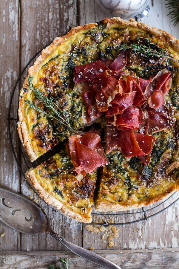 Spinach and Prosciutto Quiche