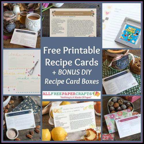 10 Free Printable Recipe Cards + BONUS DIY Recipe Card Boxes