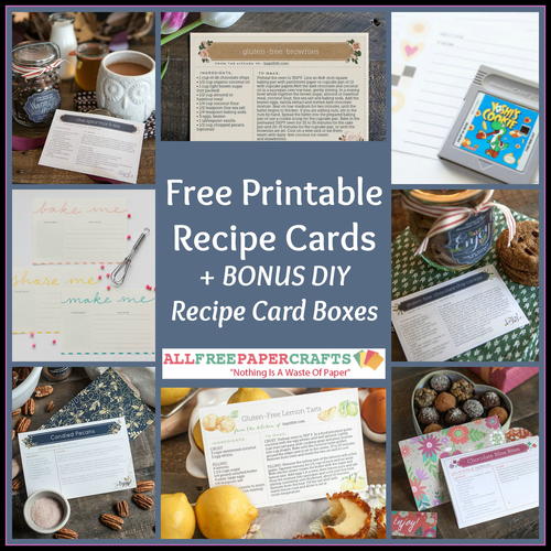 10 Free Printable Recipe Cards + BONUS DIY Recipe Card Boxes 10 Free Printable Recipe Cards + BONUS DIY Recipe Card Boxes