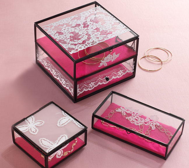 DIY Lace Jewelry Boxes DIY Lace Jewelry Boxes