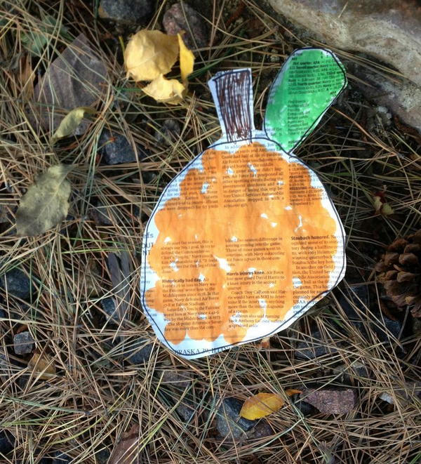 Painted Newspaper Pumpkins Painted Newspaper Pumpkins