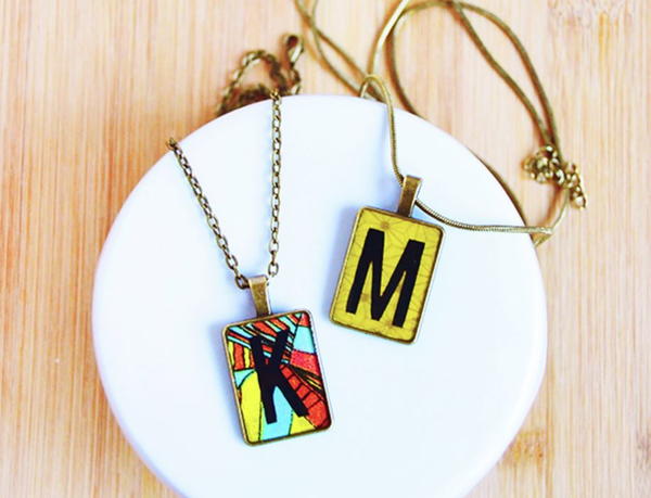 Initaled DIY Pendant Necklace Initialed DIY Pendant Necklace