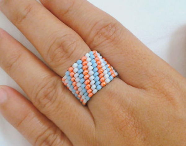 Spirited Peyote Stitch Ring Spirited Peyote Stitch Ring