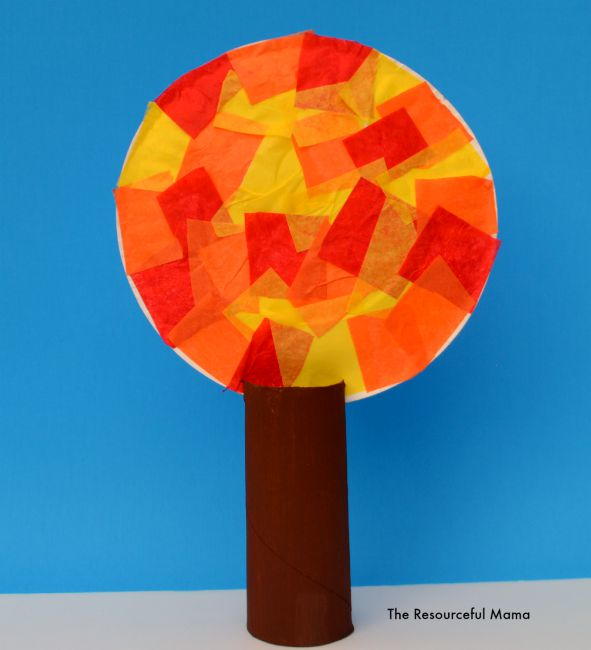 Fall Tissue Paper Tree Fall Tissue Paper Tree