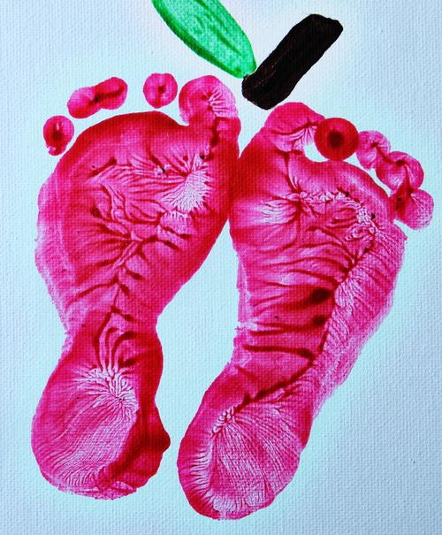 Apple Footprint Craft Apple Footprint Craft Site AllFreeKidsCraftscom Article PDF View PDF