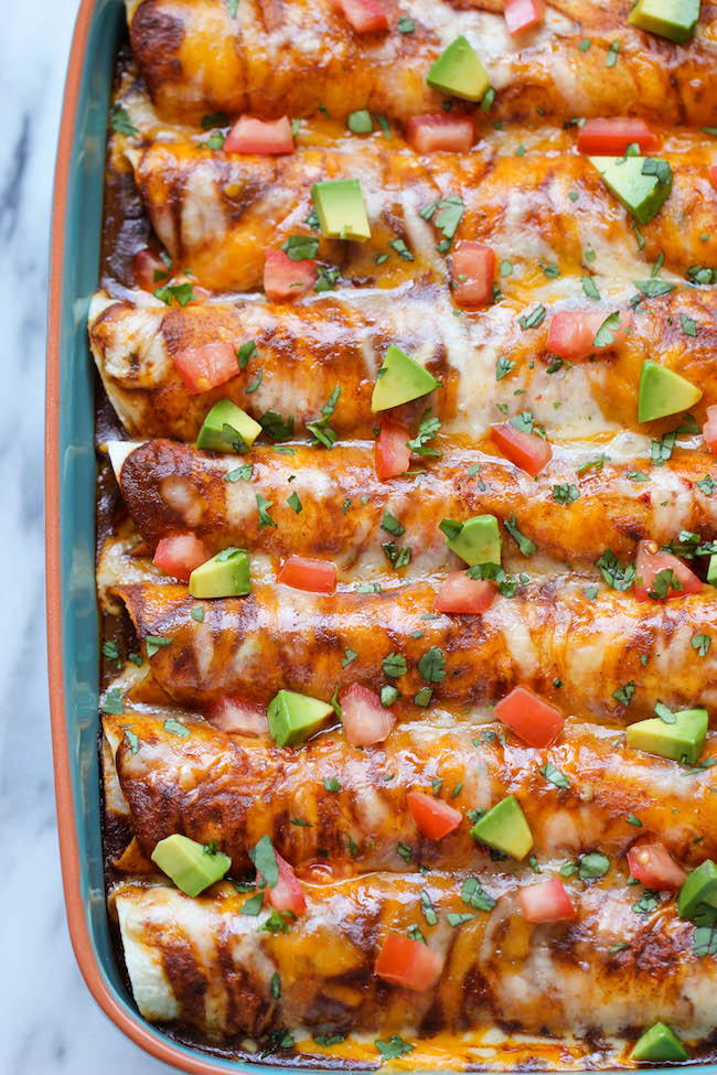 Beefed Up Dinnertime Enchiladas Recipe | FaveSouthernRecipes.com