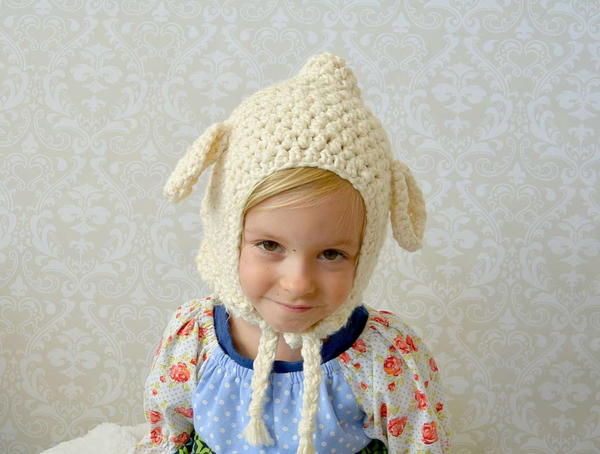 Vintage Lamb Crochet Toddler Hat Pattern