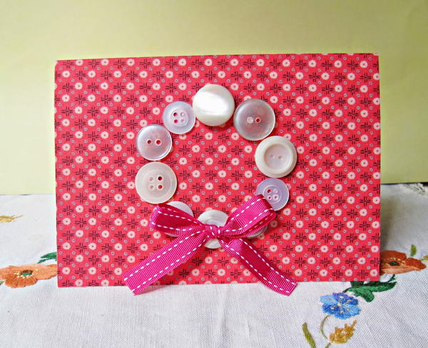Button Wreath Christmas Card Button Wreath Christmas Card