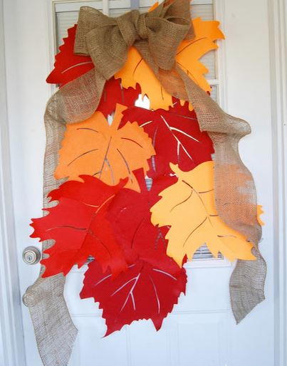 Falling Leaves Door Decoration Allfreeholidaycrafts Com