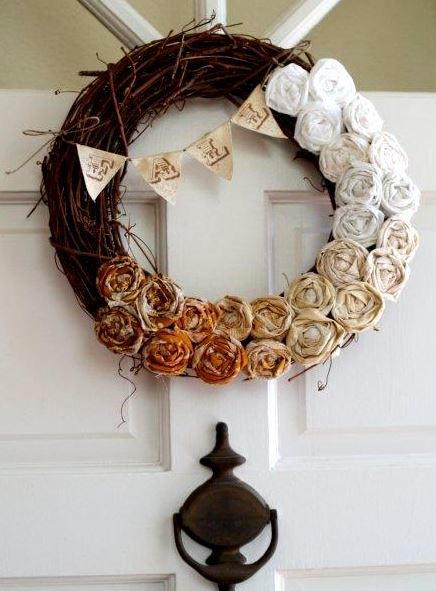Fall Rosette Wreath Fall Rosette Wreath