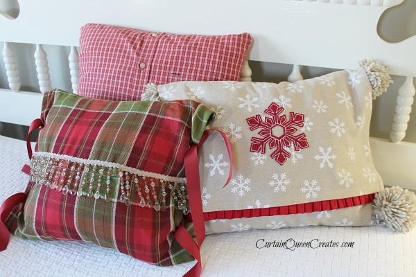Christmas Tea Towel Pillow Covers Christmas Tea Towel Pillow Covers_2