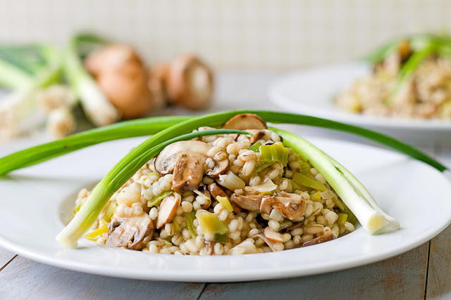 Barley Risotto with Leeks and Mushrooms Barley Risotto with Leeks and Mushrooms