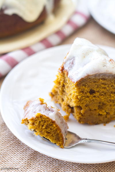 Cream Cheese Glazed Pumpkin Bundt Cake