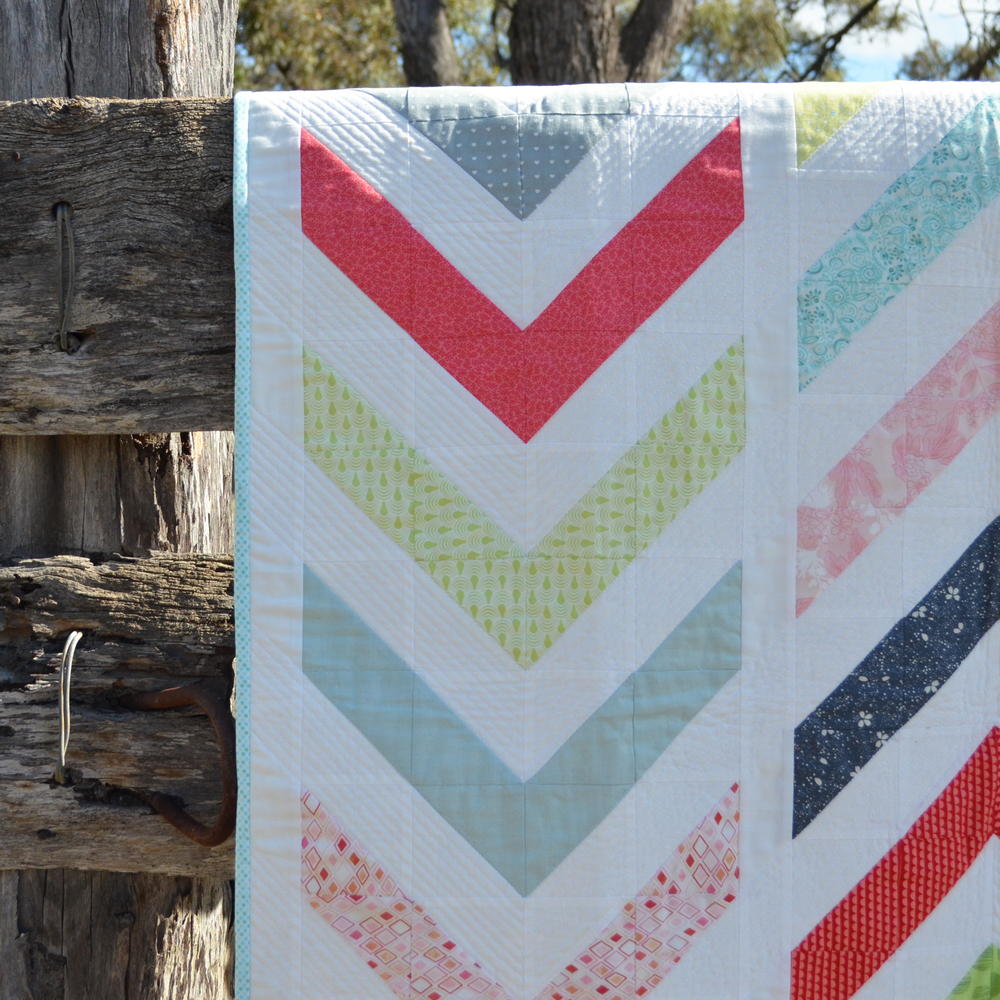 Lickety Modern Chevron Quilt | FaveQuilts.com