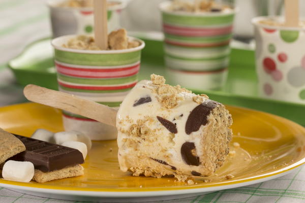 Smores Ice Cream Pops