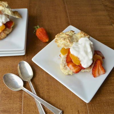 Strawberry Tangerine Shortcakes with Bisquick Biscuits