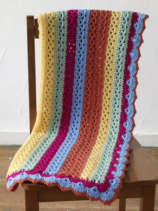 Bright Stripes Baby Afghan Bright Stripes Baby Afghan