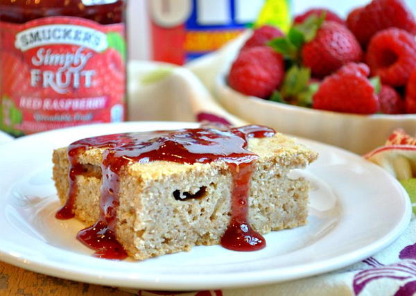 PB & J Baked Pancakes Peanut Butter and Jelly Baked Pancakes