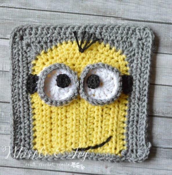 Minion Crochet Afghan Square Minion Crochet Afghan Square