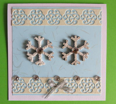 Duo of Snowflakes Christmas Card