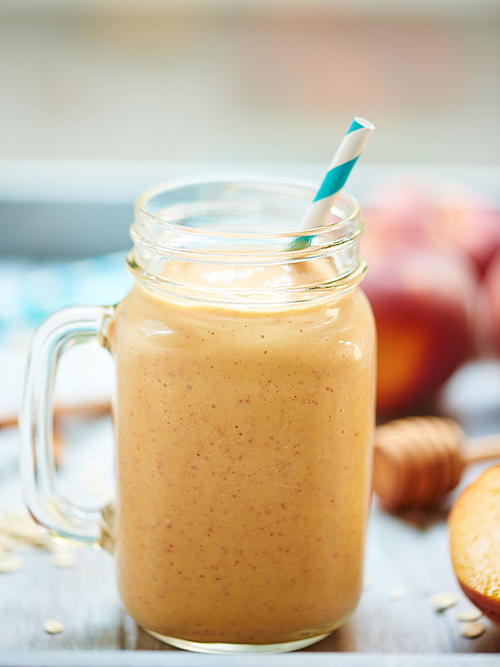 Healthy Peach Cobbler Smoothie Healthy Peach Cobbler Smoothie
