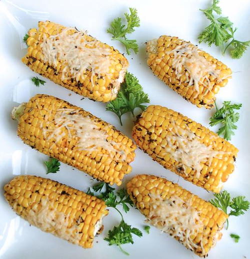 Italian Grilled Corn on the Cob with Parmesan Cheese