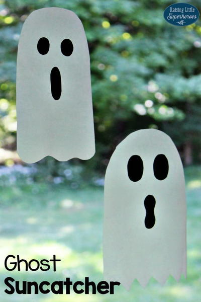 Spooktacular Ghost Suncatcher Craft Spooktacular Ghost Suncatcher Craft for Kids