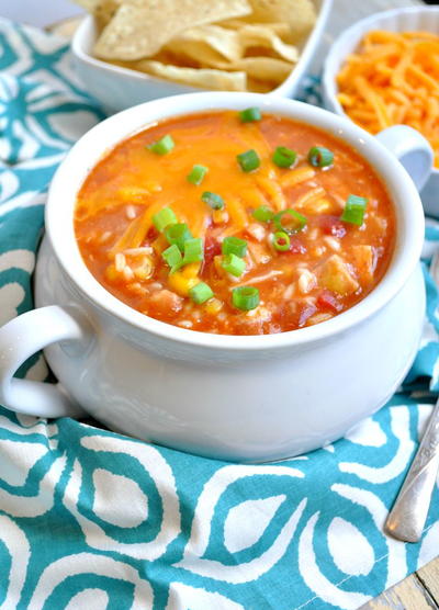 Short-Cut Mexican Chicken and Rice Soup