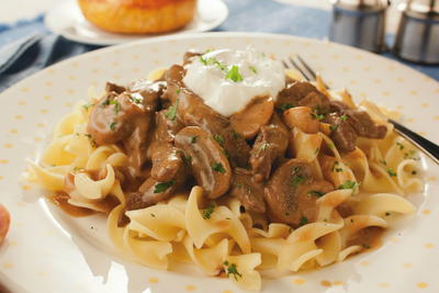 Speedy Beef Stroganoff