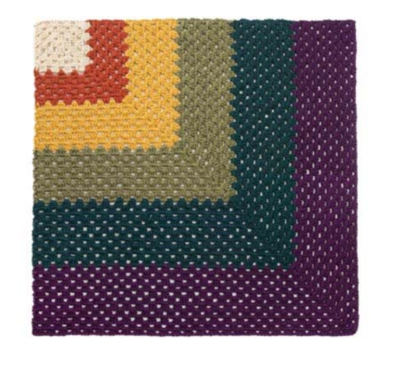 Cute and Colorful Granny Square Afghan