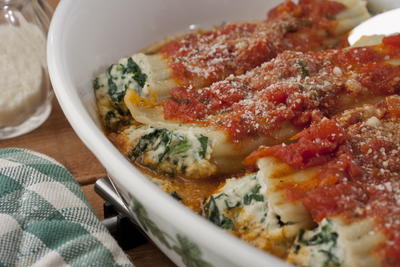 Spinach and Cheese Manicotti