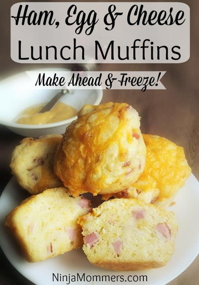 Ham Egg and Cheese Muffins Recipe- Make Ahead Lunch Ham Egg and Cheese Muffins Recipe- Make Ahead Lunch