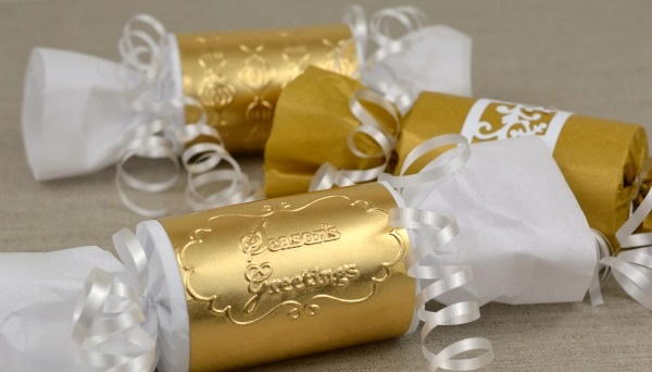 Embossed Golden Gift Wrap