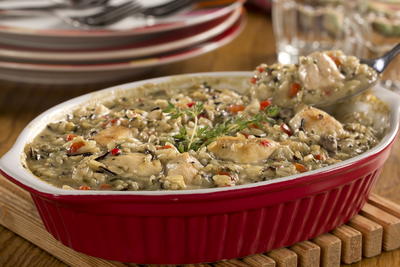 Mushroom Chicken & Rice Bake