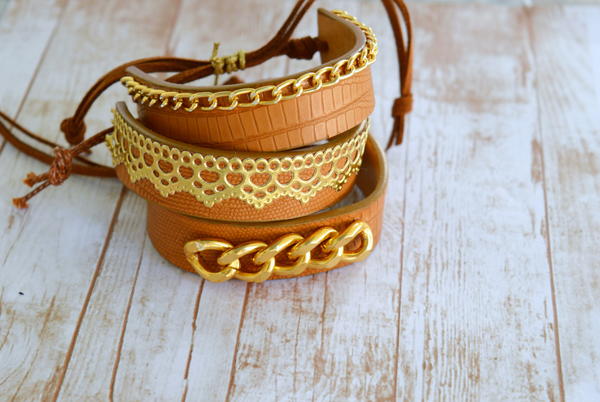 Upcycled Leather Cuff Upcycled Leather Cuff