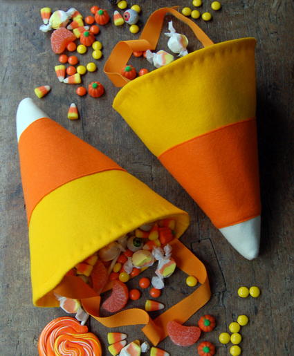 Candy Corn Trick or Treating Bag