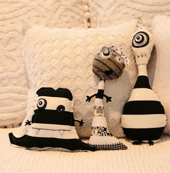 Scrapbusting Halloween Monster Plushies