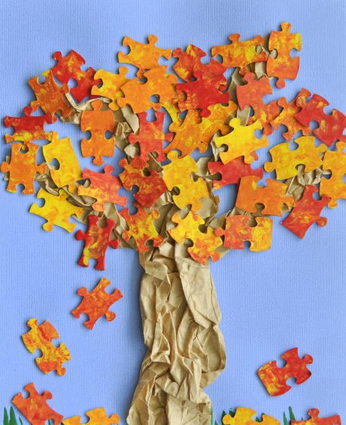 Fun Fall Puzzling Tree Fun Fall Puzzling Tree