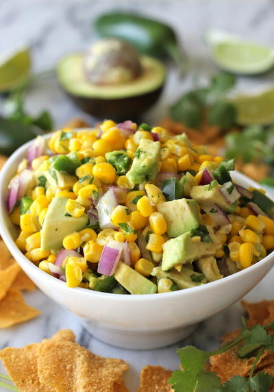Better Than Chipotle Avocado Corn Salsa