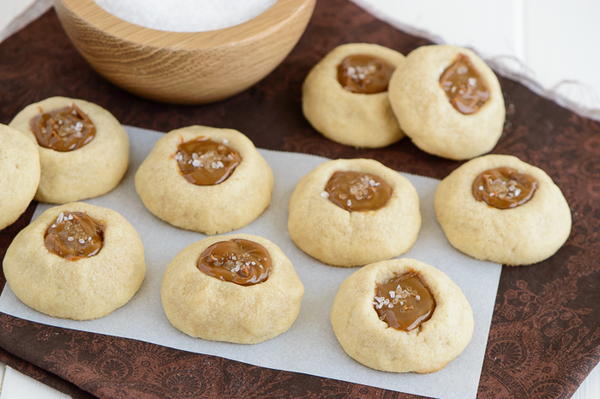 Salted Dulce de Leche Thumbprint Cookies