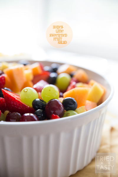 Honey-Lime Sweetened Fruit Salad Honey-Lime Sweetened Fruit Salad